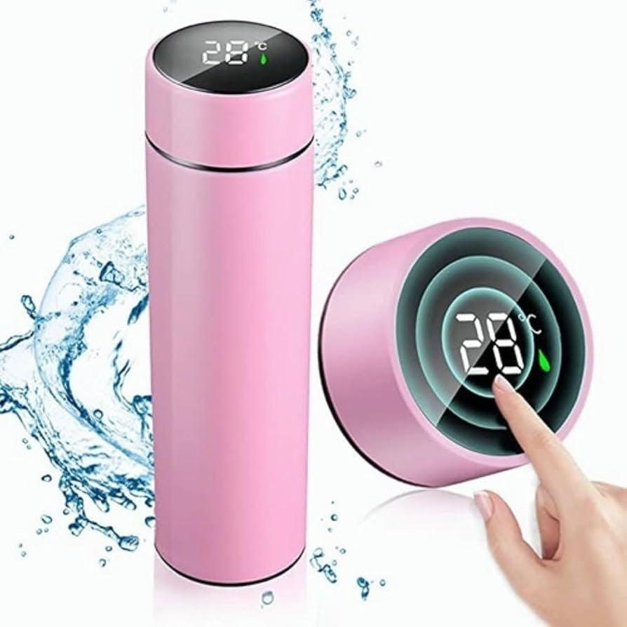 Termo Led 500ml Rosado